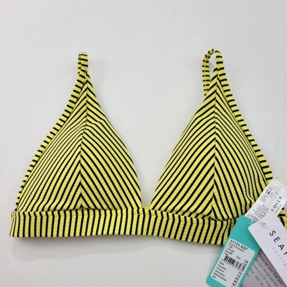 SEAFOLLY AUSTRALIA Limelight Overboard Fixed Tri Bikini Bra Top 👙 - Picture 1 of 6